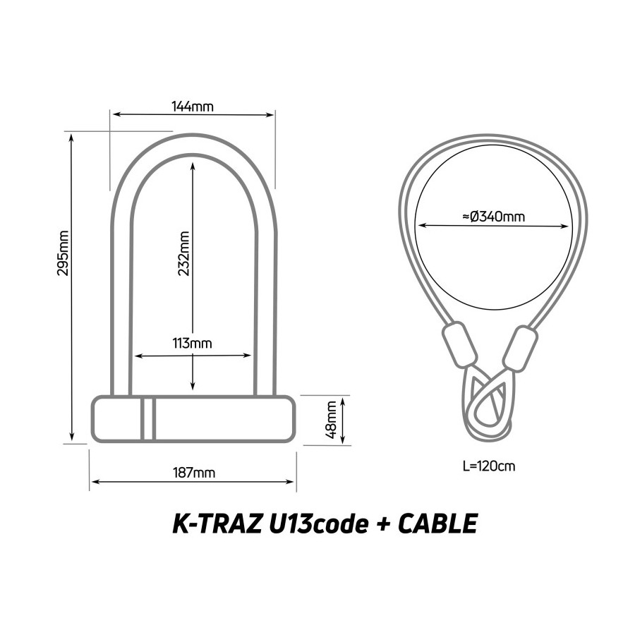 Zefal K-TRAZ U13 Code + Cable